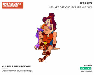 Hercules, Meg - Disney's Hercules - Embroidery Design in 3 sizes & 8 formats