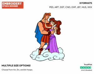 Hercules, Meg - Disney's Hercules - Embroidery Design in 3 sizes & 8 formats