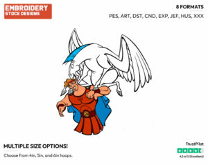 Hercules, Pegasus - Disney's Hercules - Embroidery Design in 3 sizes & 8 formats