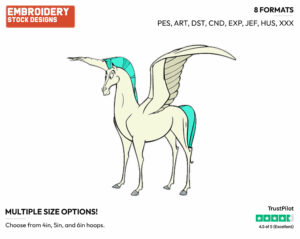 Pegasus - Disney's Hercules - Embroidery Design in 3 sizes & 8 formats
