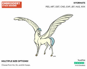 Pegasus - Disney's Hercules - Embroidery Design in 3 sizes & 8 formats