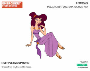 Meg - Disney's Hercules - Embroidery Design in 3 sizes & 8 formats