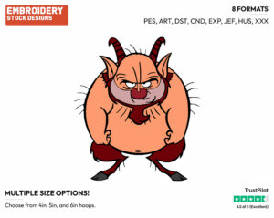 Angry Phil - Disney's Hercules - Embroidery Design in 3 sizes & 8 formats