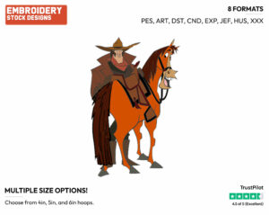 Buck, Rico - Disney's Home on the Range - Embroidery Design in 3 sizes & 8 formats