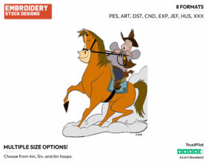 Sheriff, Buck - Disney's Home on the Range - Embroidery Design in 3 sizes & 8 formats