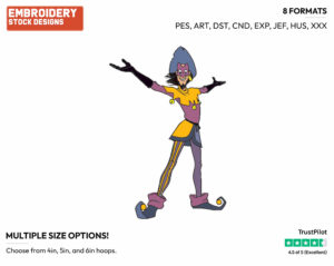 Clopin - Disney's The Hunchback of Notre-Dame - Embroidery Design in 3 sizes & 8 formats