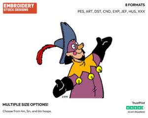 Clopin's Puppet - Disney's The Hunchback of Notre-Dame - Embroidery Design in 3 sizes & 8 formats