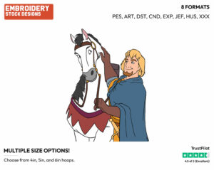 Phoebus, Horse - Disney's The Hunchback of Notre-Dame - Embroidery Design in 3 sizes & 8 formats