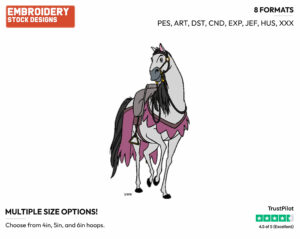 Phoebus's Horse - Disney's The Hunchback of Notre-Dame - Embroidery Design in 3 sizes & 8 formats