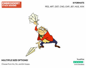 Mr. Toad - Disney's The Adventures of Ichabod & Mr. Toad - Embroidery Design in 3 sizes & 8 formats