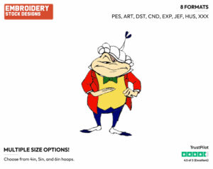 Mr. Toad - Disney's The Adventures of Ichabod & Mr. Toad - Embroidery Design in 3 sizes & 8 formats