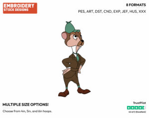 Rat - Disney's The Adventures of Ichabod & Mr. Toad - Embroidery Design in 3 sizes & 8 formats