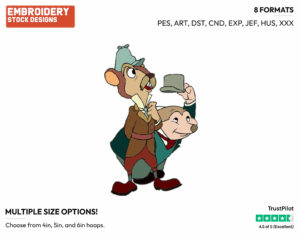 Rat, Mole - Disney's The Adventures of Ichabod & Mr. Toad - Embroidery Design in 3 sizes & 8 formats