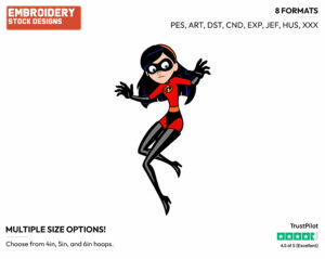 Violet - Disney's The Incredibles - Embroidery Design in 3 sizes & 8 formats