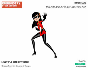 Violet - Disney's The Incredibles - Embroidery Design in 3 sizes & 8 formats