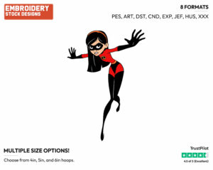 Violet - Disney's The Incredibles 2 - Embroidery Design in 3 sizes & 8 formats