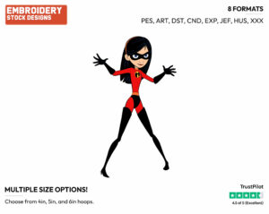 Violet - Disney's The Incredibles 2 - Embroidery Design in 3 sizes & 8 formats