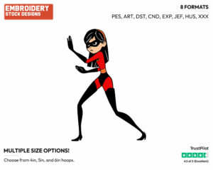 Violet - Disney's The Incredibles 2 - Embroidery Design in 3 sizes & 8 formats