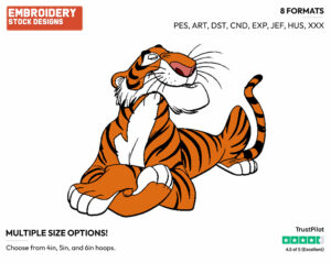 Shere Khan - Disney's The Jungle Book - Embroidery Design in 3 sizes & 8 formats