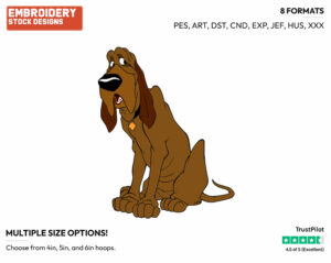 Trusty - Disney's Lady and the Tramp - Embroidery Design in 3 sizes & 8 formats