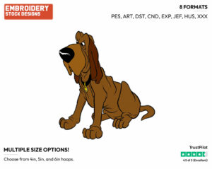 Trusty - Disney's Lady and the Tramp - Embroidery Design in 3 sizes & 8 formats