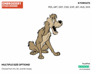 Toughy - Disney's Lady and the Tramp - Embroidery Design in 3 sizes & 8 formats