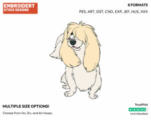 Peg - Disney's Lady and the Tramp - Embroidery Design in 3 sizes & 8 formats