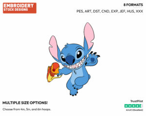 Stitch - Disney's Lilo & Stitch - Embroidery Design in 3 sizes & 8 formats