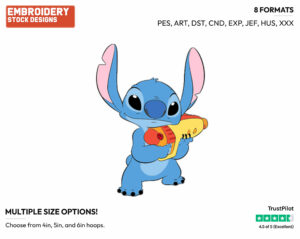 Stitch - Disney's Lilo & Stitch - Embroidery Design in 3 sizes & 8 formats