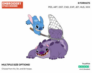 Stitch - Disney's Lilo & Stitch - Embroidery Design in 3 sizes & 8 formats
