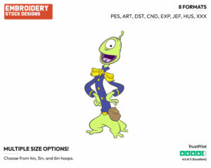 Pleakley - Disney's Lilo & Stitch - Embroidery Design in 3 sizes & 8 formats