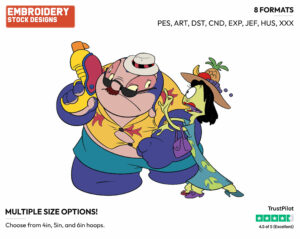Pleakly, Jumba In Disguise - Disney's Lilo & Stitch - Embroidery Design in 3 sizes & 8 formats