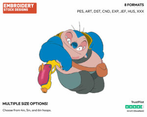 Jumba - Disney's Lilo & Stitch - Embroidery Design in 3 sizes & 8 formats