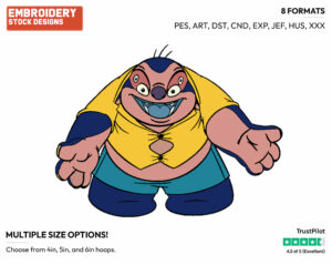 Jumba - Disney's Lilo & Stitch - Embroidery Design in 3 sizes & 8 formats
