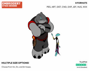 Captain Gantu, Grand Councilwoman - Disney's Lilo & Stitch - Embroidery Design in 3 sizes & 8 formats