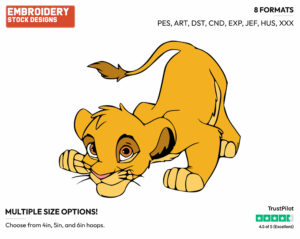 Simba From Above - Disney's The Lion King - Embroidery Design in 3 sizes & 8 formats