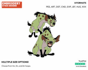Shenzi, Ed - Disney's The Lion King - Embroidery Design in 3 sizes & 8 formats