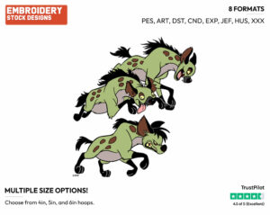 Banzai, Shenzi, Ed - Disney's The Lion King - Embroidery Design in 3 sizes & 8 formats