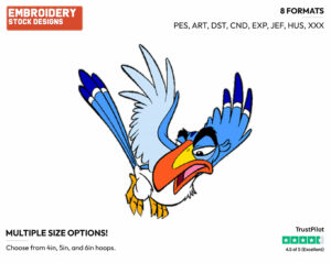 Zazu - Disney's The Lion King - Embroidery Design in 3 sizes & 8 formats