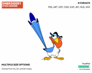 Zazu - Disney's The Lion King - Embroidery Design in 3 sizes & 8 formats