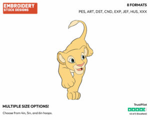 Nala - Disney's The Lion King - Embroidery Design in 3 sizes & 8 formats