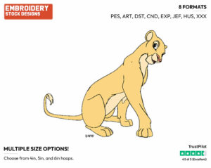 Adult Nala - Disney's The Lion King - Embroidery Design in 3 sizes & 8 formats