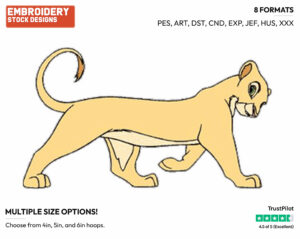 Adult Nala - Disney's The Lion King - Embroidery Design in 3 sizes & 8 formats