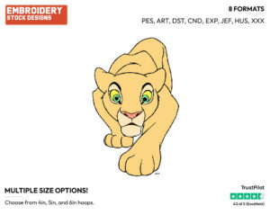 Adult Nala - Disney's The Lion King - Embroidery Design in 3 sizes & 8 formats