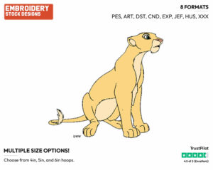 Adult Nala - Disney's The Lion King - Embroidery Design in 3 sizes & 8 formats