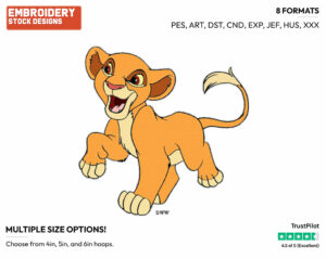 Kiara - Disney's The Lion King - Embroidery Design in 3 sizes & 8 formats