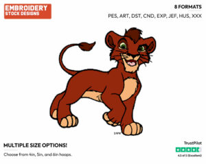 Kovu - Disney's The Lion King - Embroidery Design in 3 sizes & 8 formats