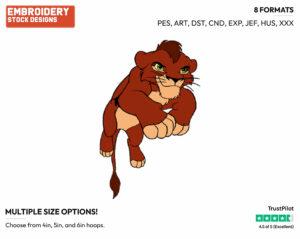 Kovu - Disney's The Lion King - Embroidery Design in 3 sizes & 8 formats