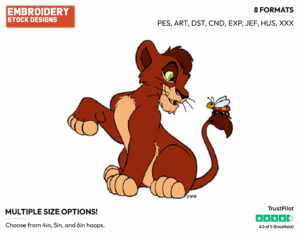 Kovu - Disney's The Lion King - Embroidery Design in 3 sizes & 8 formats