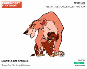 Zira, Kovu - Disney's The Lion King - Embroidery Design in 3 sizes & 8 formats